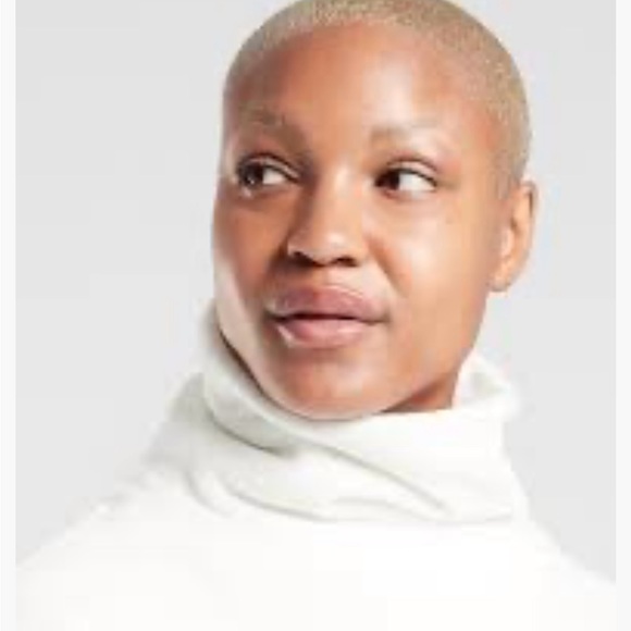 Athleta Double Cozy Karma Funnel Neck, white SIZE S #511446 - Picture 2 of 9